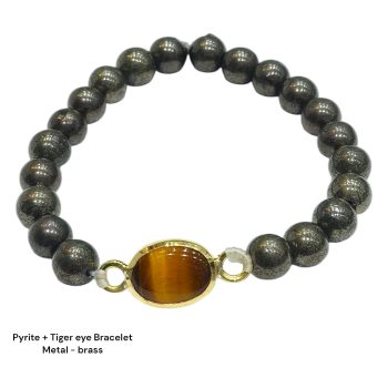 Pyrite+ tiger eye bracelet